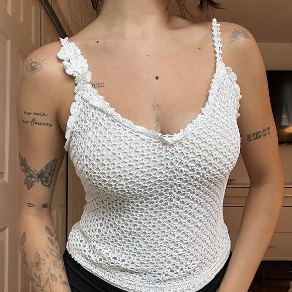 NWT Debbie Shuchat White Textured Tank – Size Small - Picture 1 of 8